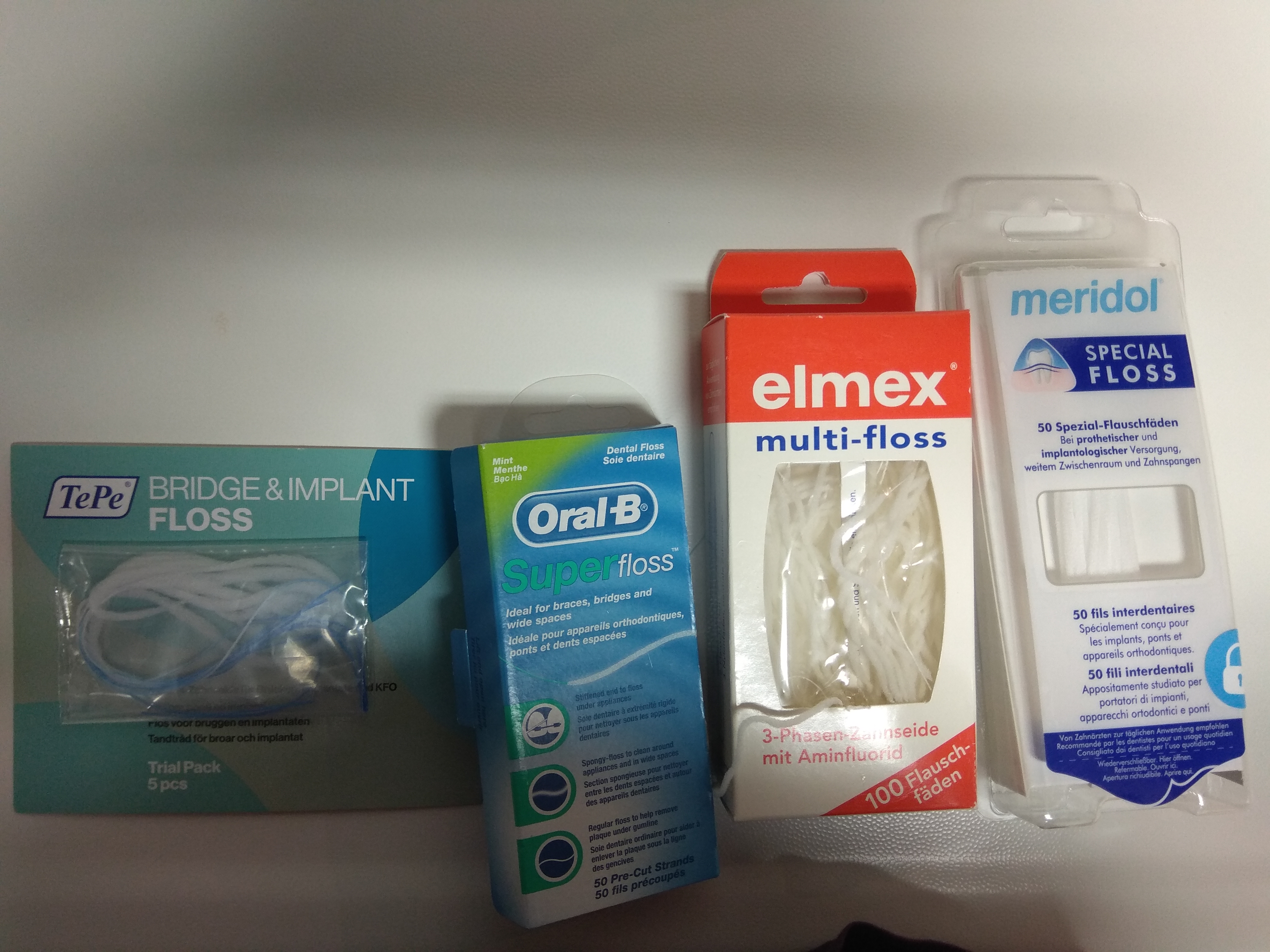 Some of the products commonly found in a European dental practice