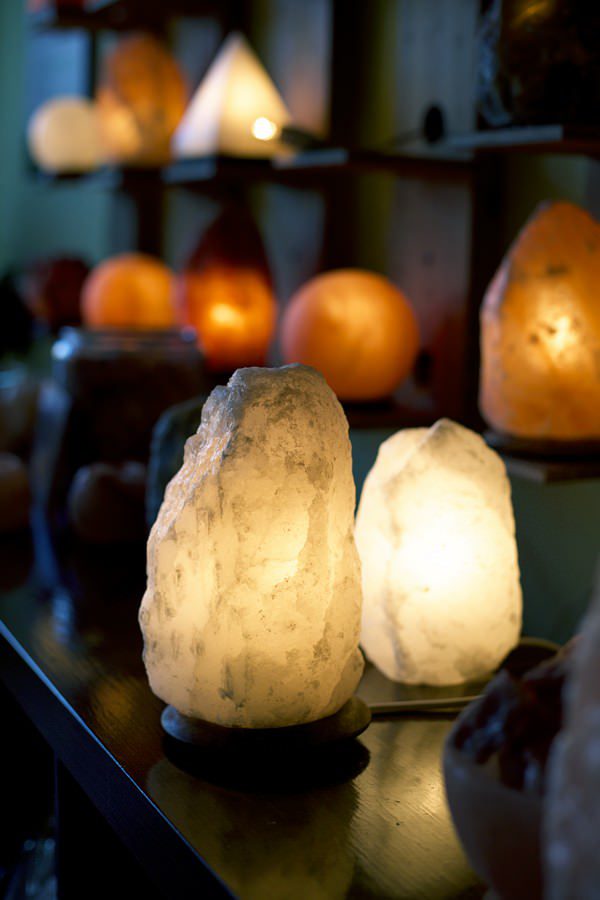 So Well White Himalayan Salt Lamp Natural Cut crystal
